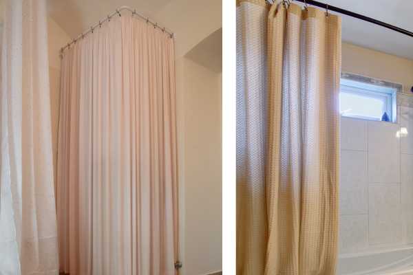 Solid-Colored Shower Curtains With Clean Lines
