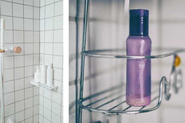 What type of shower caddy is suitable for tile walls?
