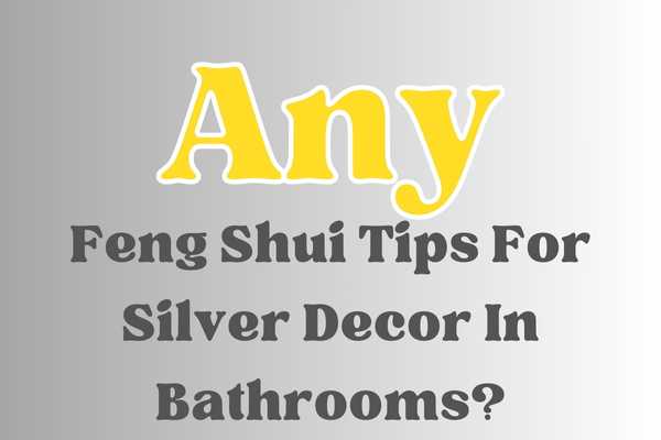 Any Feng Shui Tips For Silver Decor In Bathrooms?