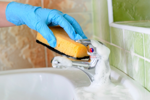 Gentle Cleaning with Soap and Water