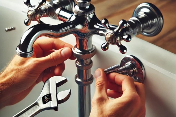 Securing The Faucet To The Bathtub