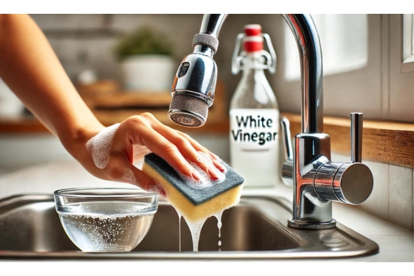 Removing Mineral Deposits with Vinegar or a Gentle Cleaning Solution