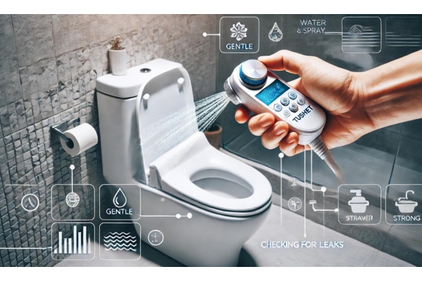 Testing The Water Pressure And Bidet Functionality