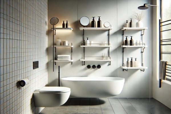 Creative Bath Rack Placement For Modern Bathrooms