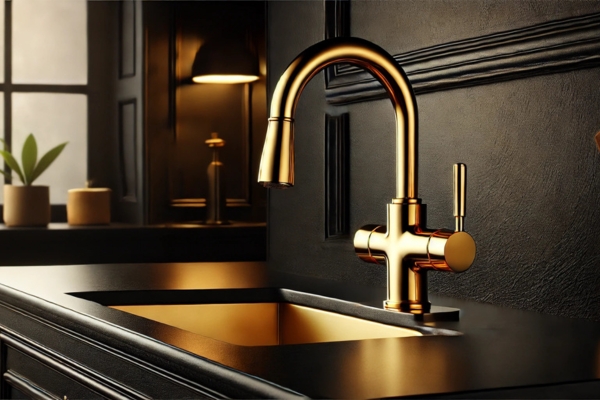 Gold Faucets: Creating A Luxurious Contrast With Black Countertops