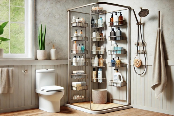 Maximizing Space With A Corner Shower Caddy