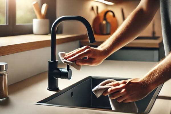 Pre-Cleaning: Preparing Your Faucet For Stain Removal Remove Hard Water Stains From Black Faucet