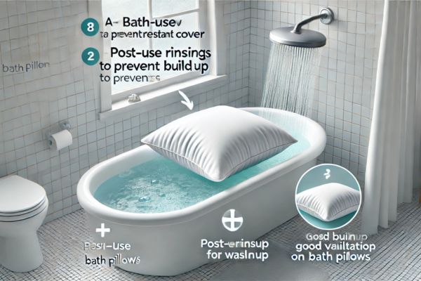 Preventing Future Buildup on Bath Pillows Clean Bath Pillow