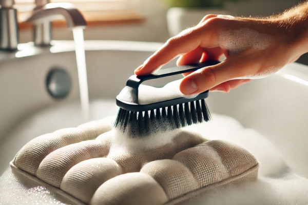 Scrub Gently With A Soft Brush