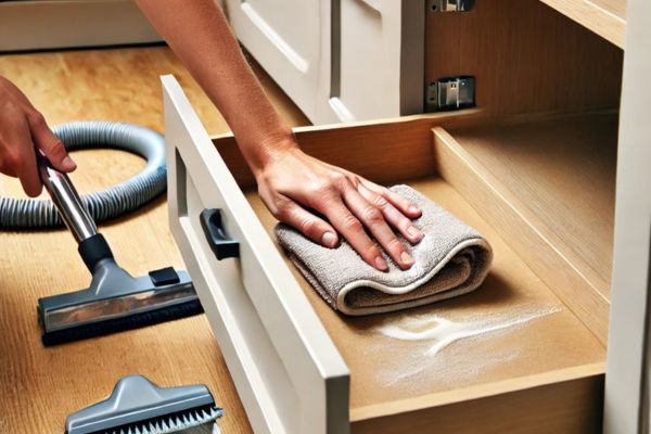 Cleaning Inside The Cabinets