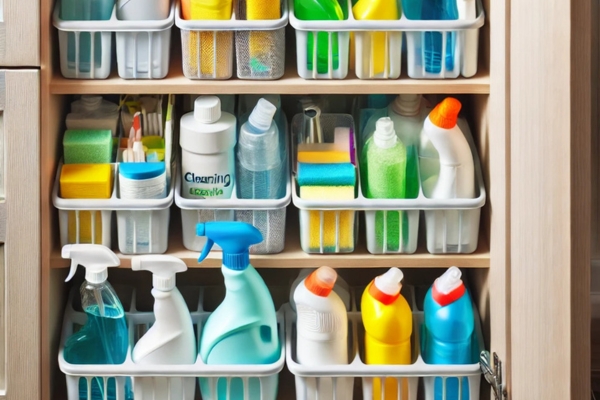 Keep Cleaning Supplies Neatly Stored