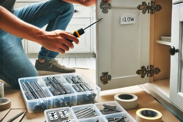 Removing Hardware And Cabinet Doors