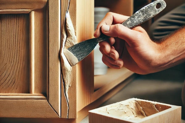 Repairing Any Damaged Areas Redo Bathroom Cabinets