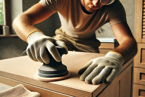 Sanding And Preparing The Cabinet Surfaces 