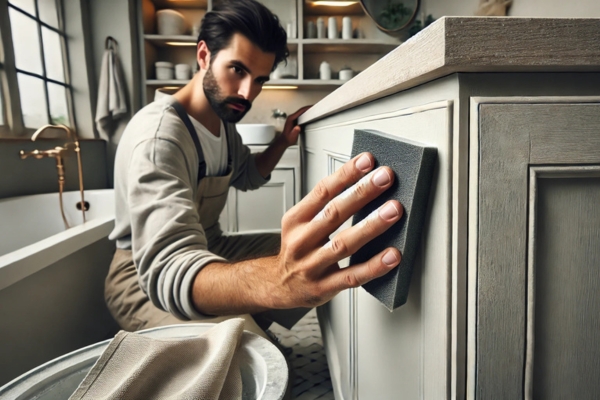 Sanding Between Coats For A Smooth Finish What Kind Of Paint For Bathroom Cabinets