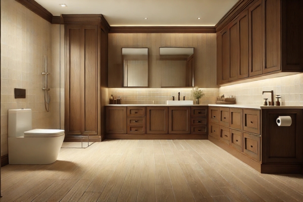 Selecting Bathroom Flooring To Match Browns Cabinets