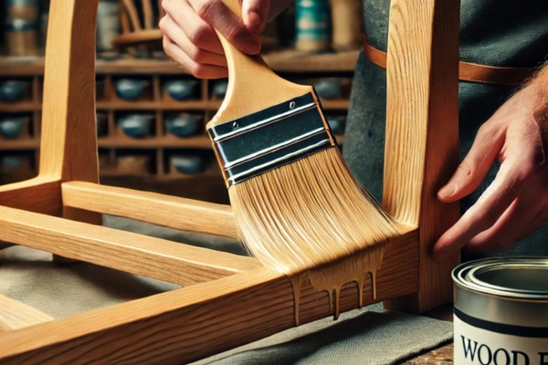 Applying The First Coat Of Finish How To Refinish Wood Chairs