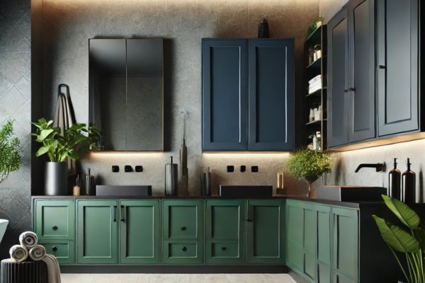 Bold Choices For A Striking Color Cabinets Go With Gray Walls In Bathroom