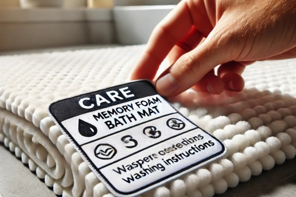 Check The Label Clean Memory Foam Bath Mats