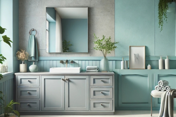 Cool Tones For A Calming Vibe Color Goes With Gray Bathroom Cabinets