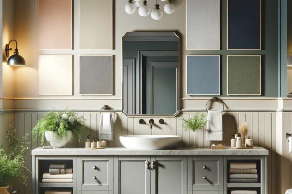 Gray Bathroom Cabinets What Color Walls