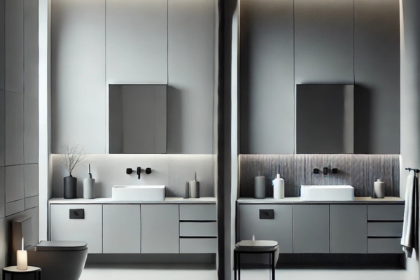 Modern And Minimalist Combinations Color Goes With Gray Bathroom Cabinets