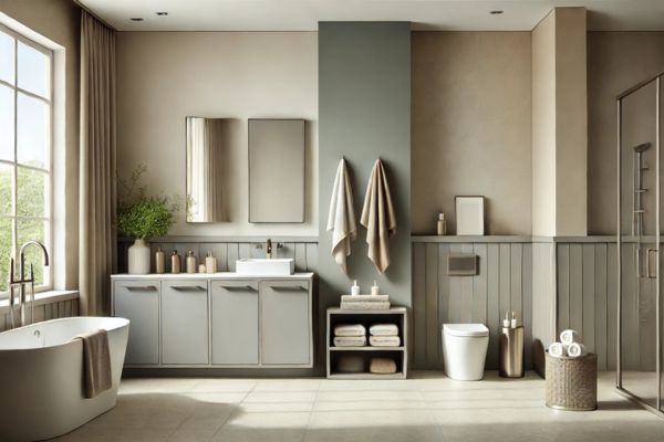 Neutral Wall Colors To Pair With Gray Bathroom Cabinets