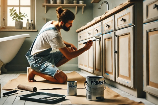 Priming The Cabinets