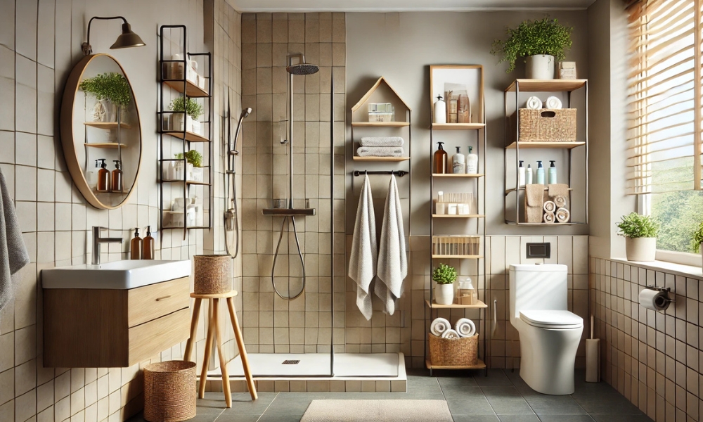 How To Create Bathroom Shelves Without Drilling