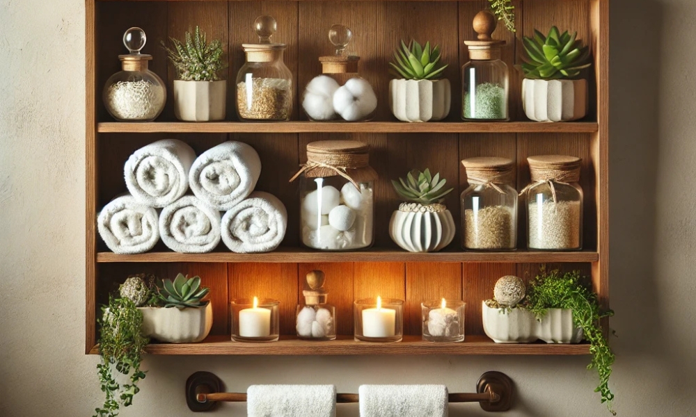 How To Decorate Bathroom Shelves