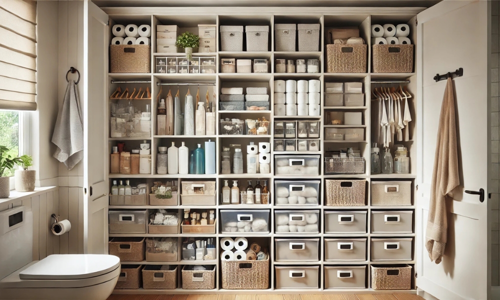 How To Organize Bathroom Closet With Deep Shelves