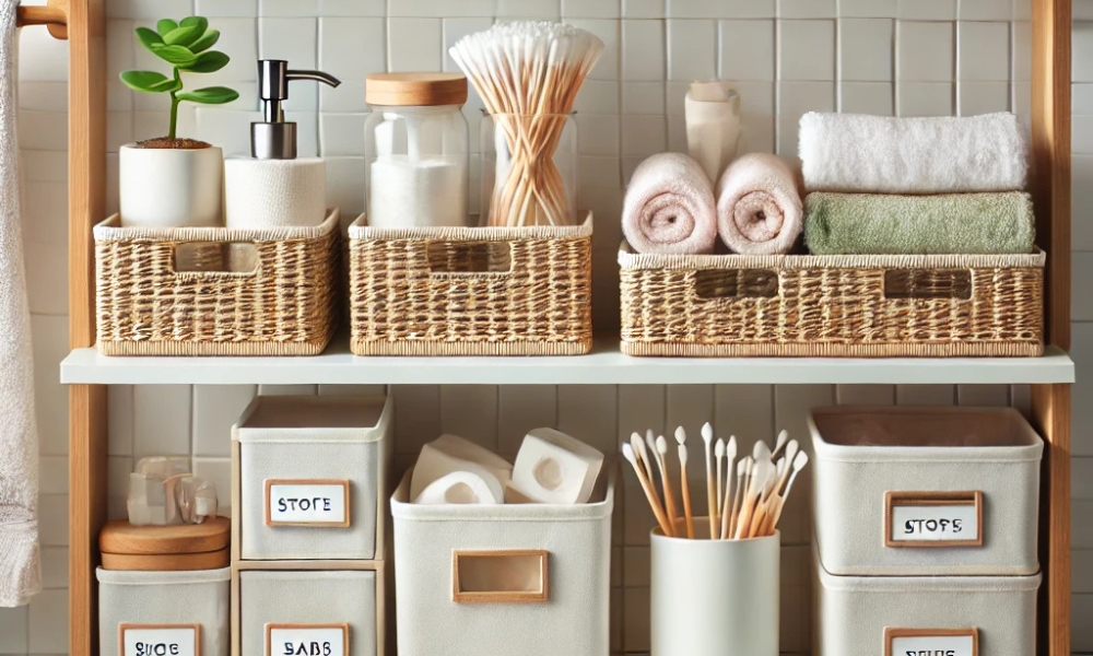 How To Organize Bathroom Shelves