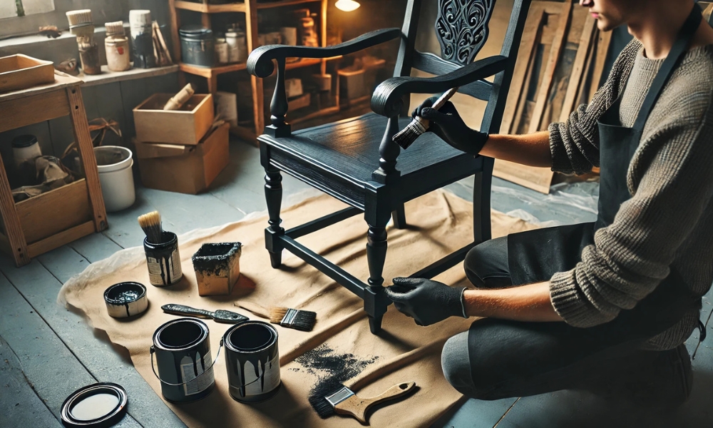 How To Paint Wood Chairs Black