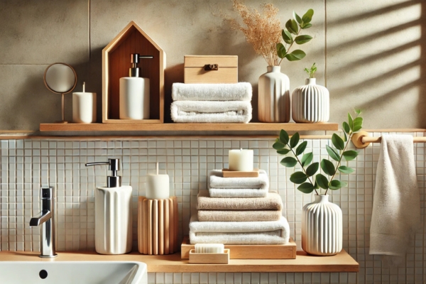 Layer Your Items Style Bathroom Shelves