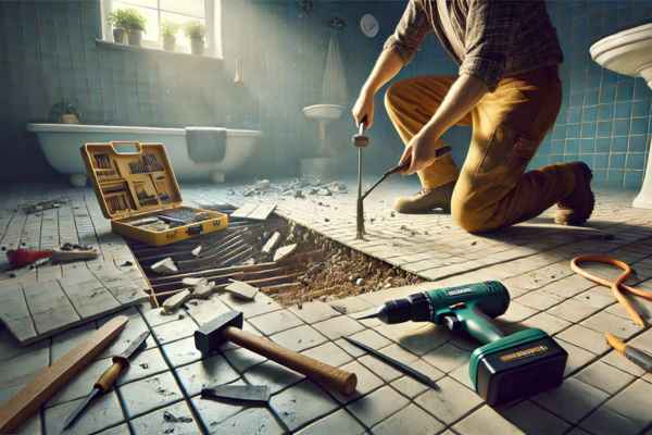 Breaking and Lifting Tiles Without Damaging the Subfloor