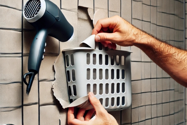 Carefully Peel Off The Caddy Remove Adhesive Shower Caddy