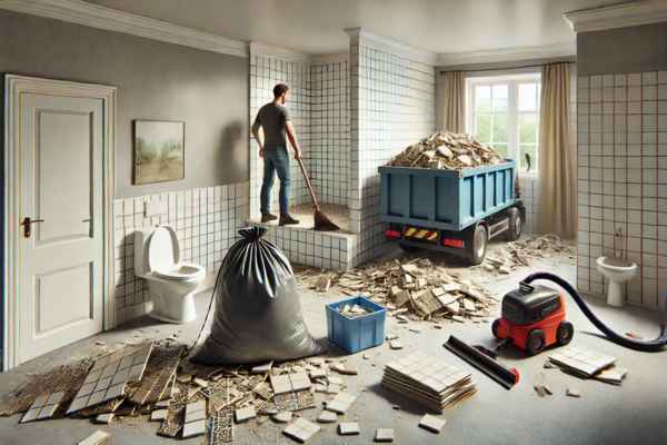 Disposing of Old Tiles and Debris Properly How To Remove Bathroom Floor Tile