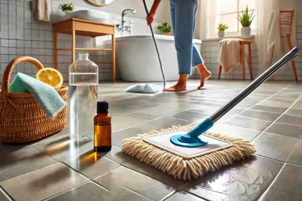 How to Clean Bathroom Tile Floors Without Leaving Streaks