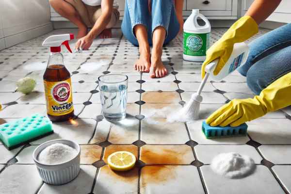 How to Remove Stubborn Stains from Bathroom Tile Floors