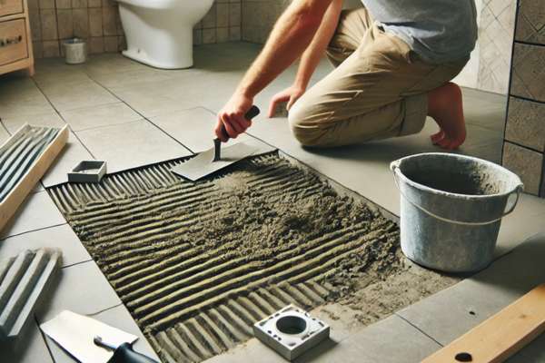 Preparing the Bathroom Floor for Tiling