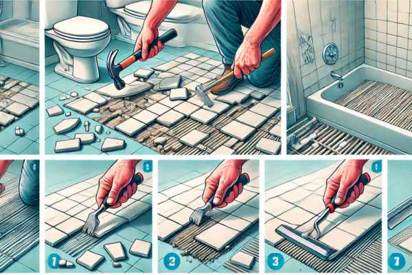 How To Remove Tiles From Bathroom Floor