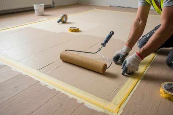 Finalizing the Floor: Rolling and Securing the Perimeter