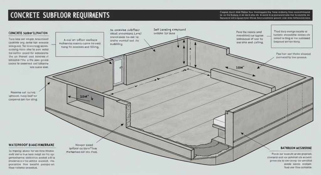 Concrete Subfloor Requirements for Bathroom Tile: