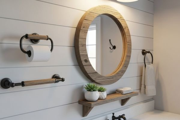 Beyond the Countertop: Hardware and Wall-Mounted Farmhouse Bathroom Accessories Set 