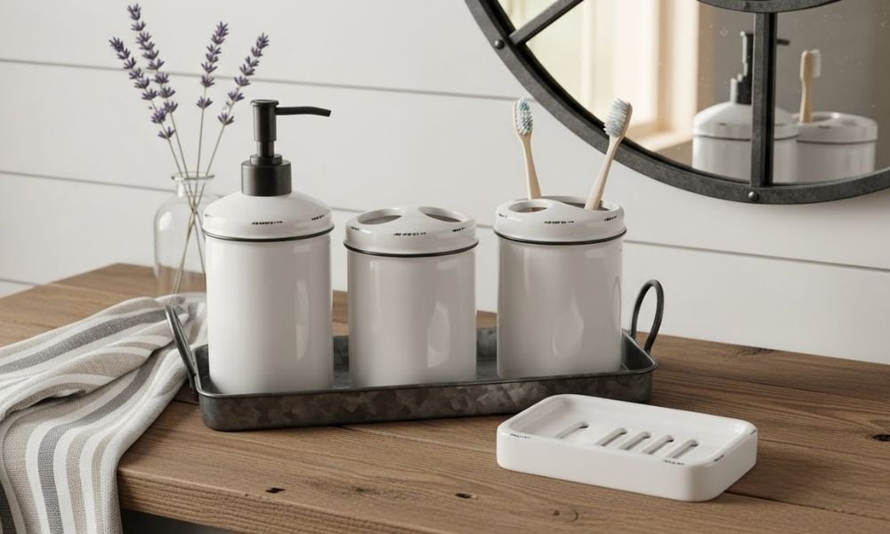 Farmhouse Bathroom Accessories Set